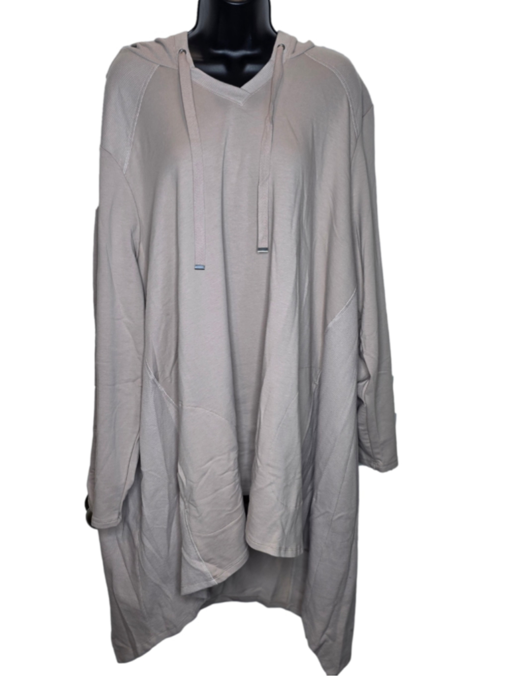 LOGO Lori Goldstein Beige Hoodie Sweatshirt Women’s Plus 4X - Picture 2 of 4